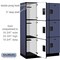 Salsbury Industries 3 Tier Designer Locker, 54"Wx76"Hx21"D, 9 Door, Blue 18-23361BLU - alternate 7